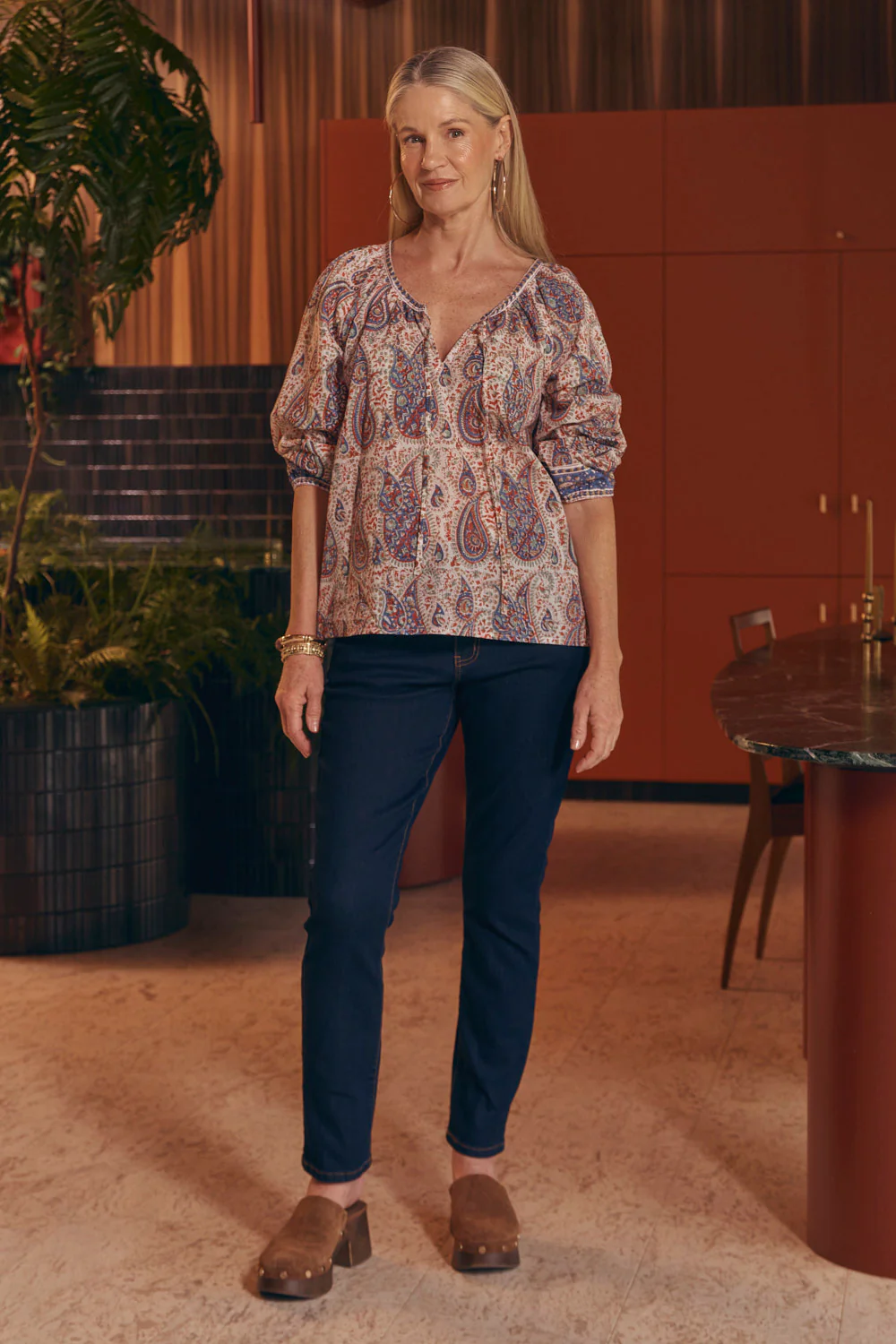 Adrift Denim Fitted Jeans in Dark Wash - Image 2