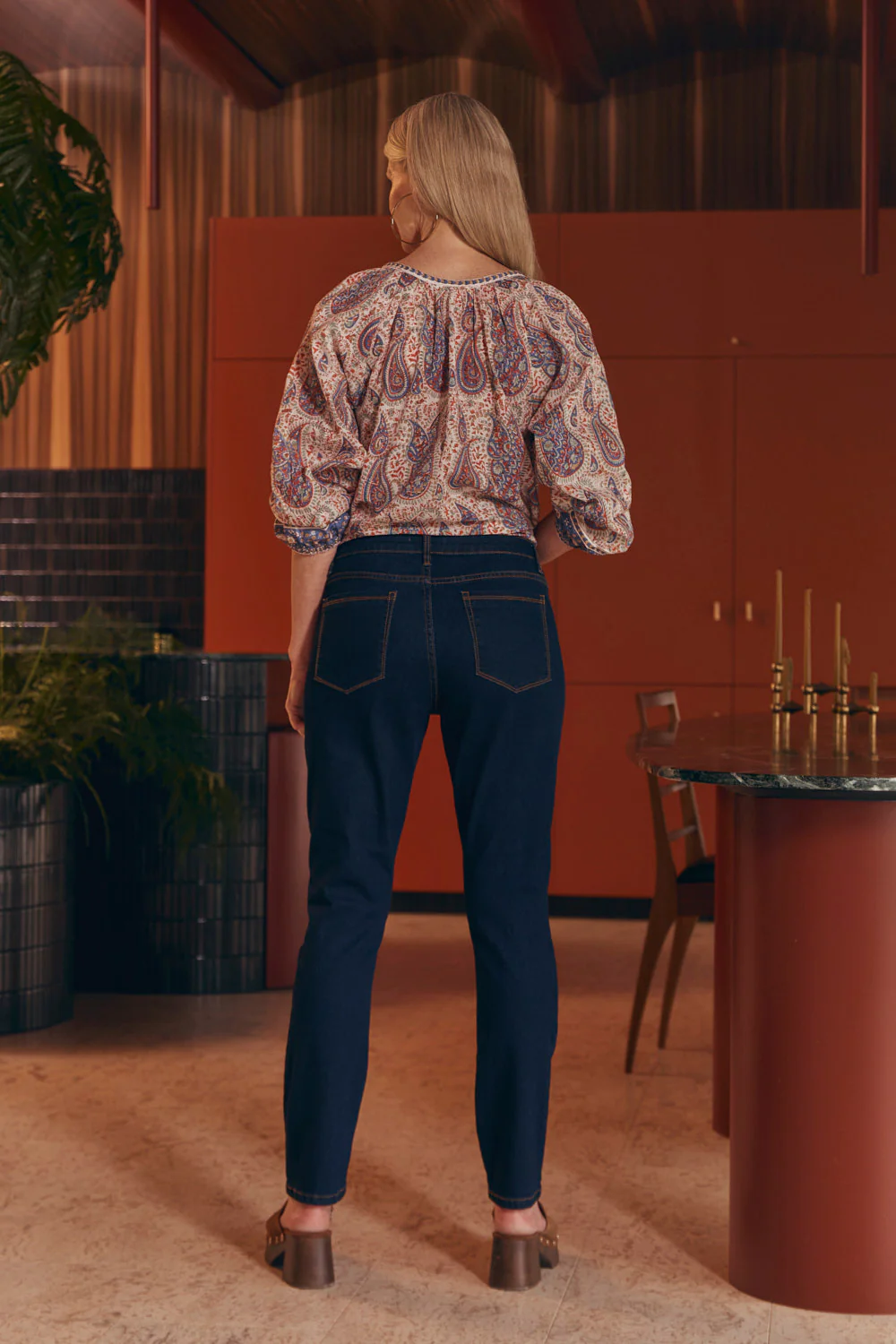Adrift Denim Fitted Jeans in Dark Wash - Image 5