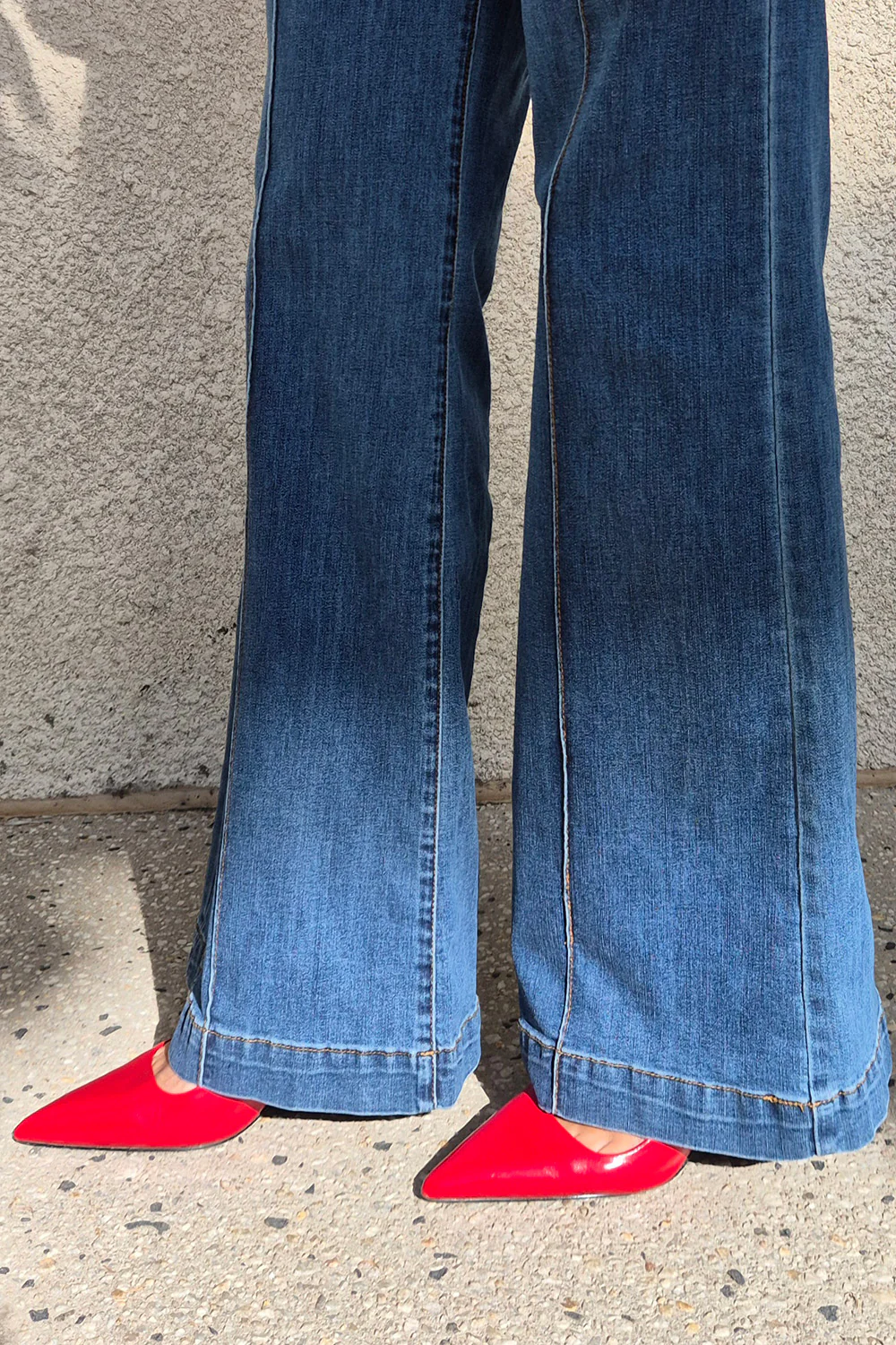 Adrift Denim Wide Leg Jeans in Mid Wash - Image 5