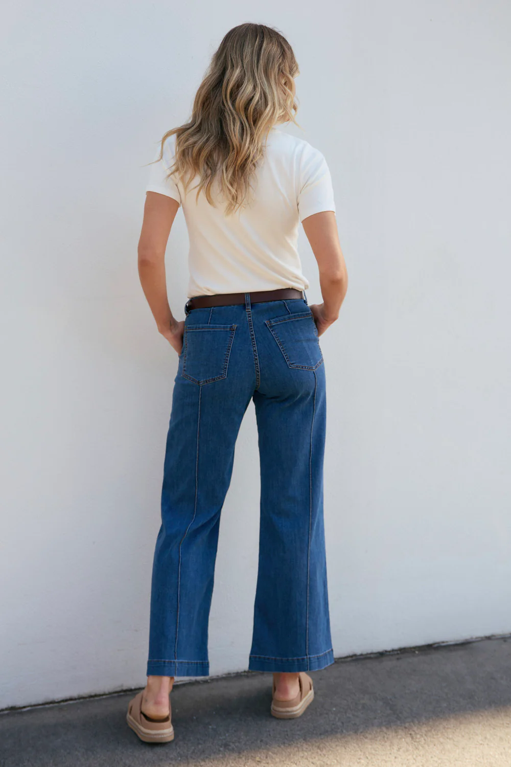 Adrift Denim Wide Leg Jeans in Mid Wash - Image 8
