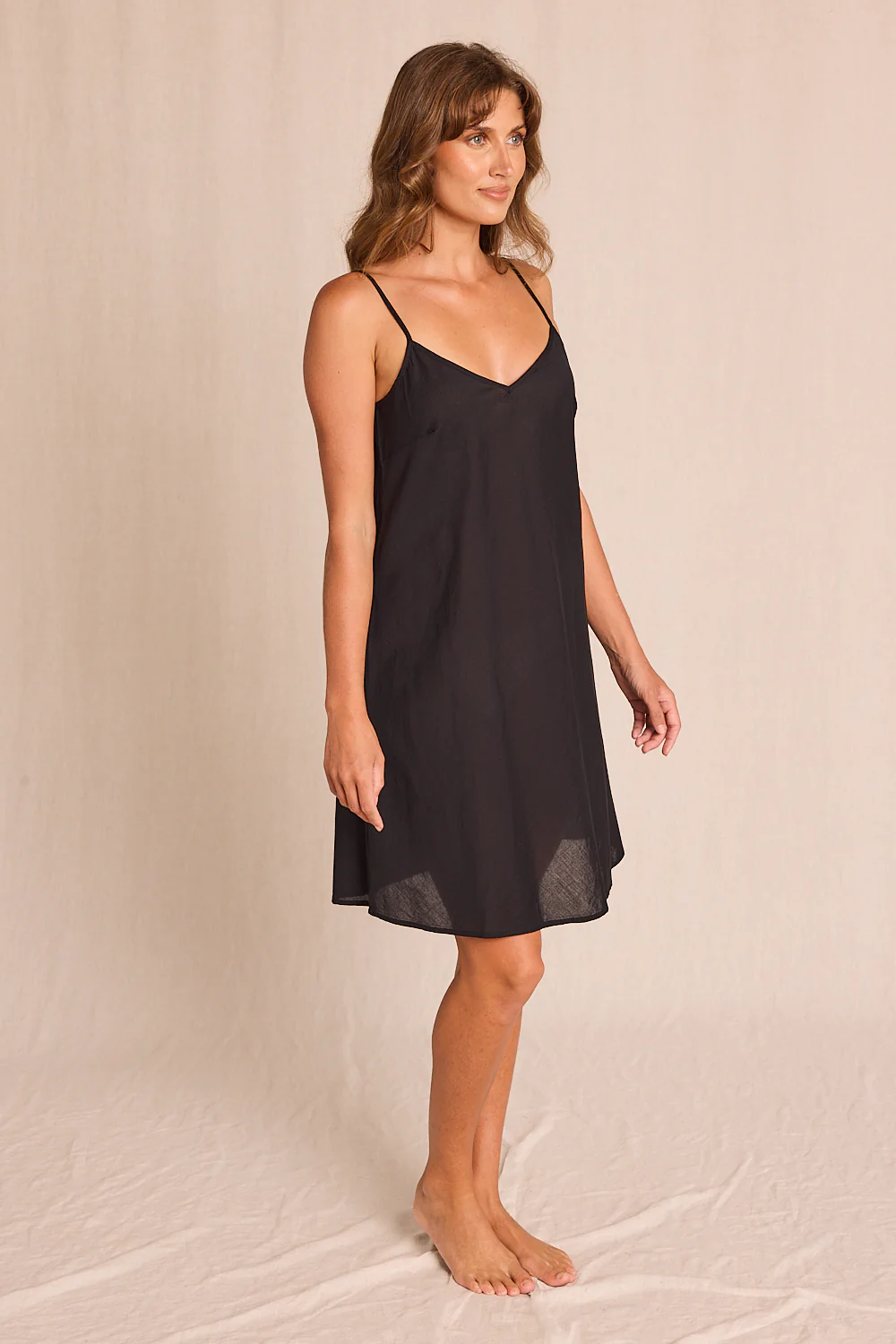 Adrift Cotton Slip in Black - Image 4