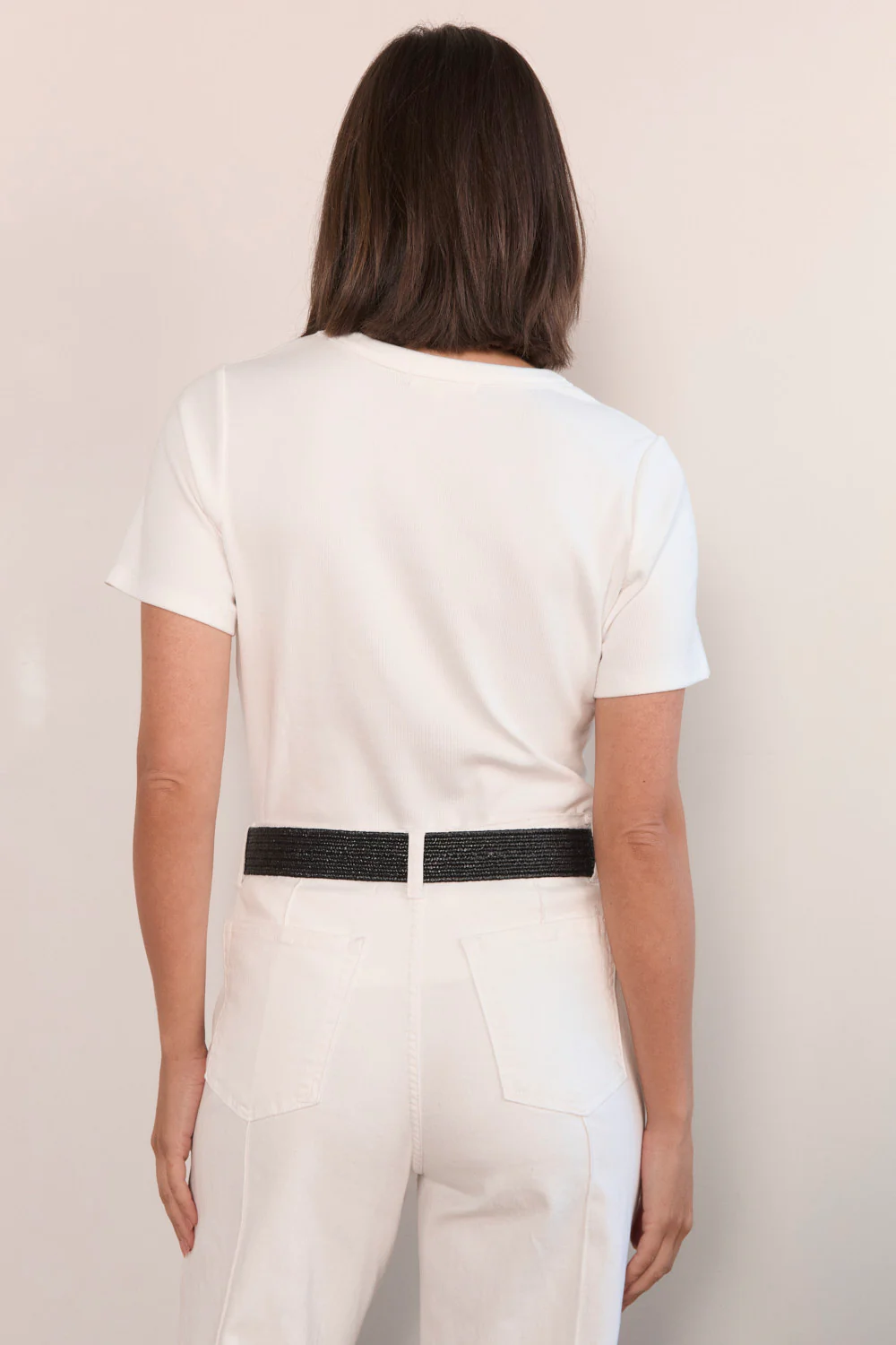 Adrift Stretch Belt in Black Raffia - Image 7