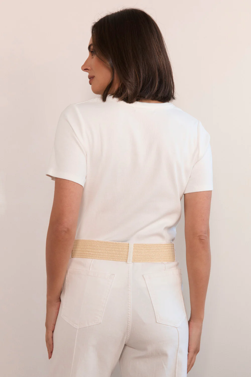 Adrift Wide Stretch Belt in Natural Raffia - Image 6