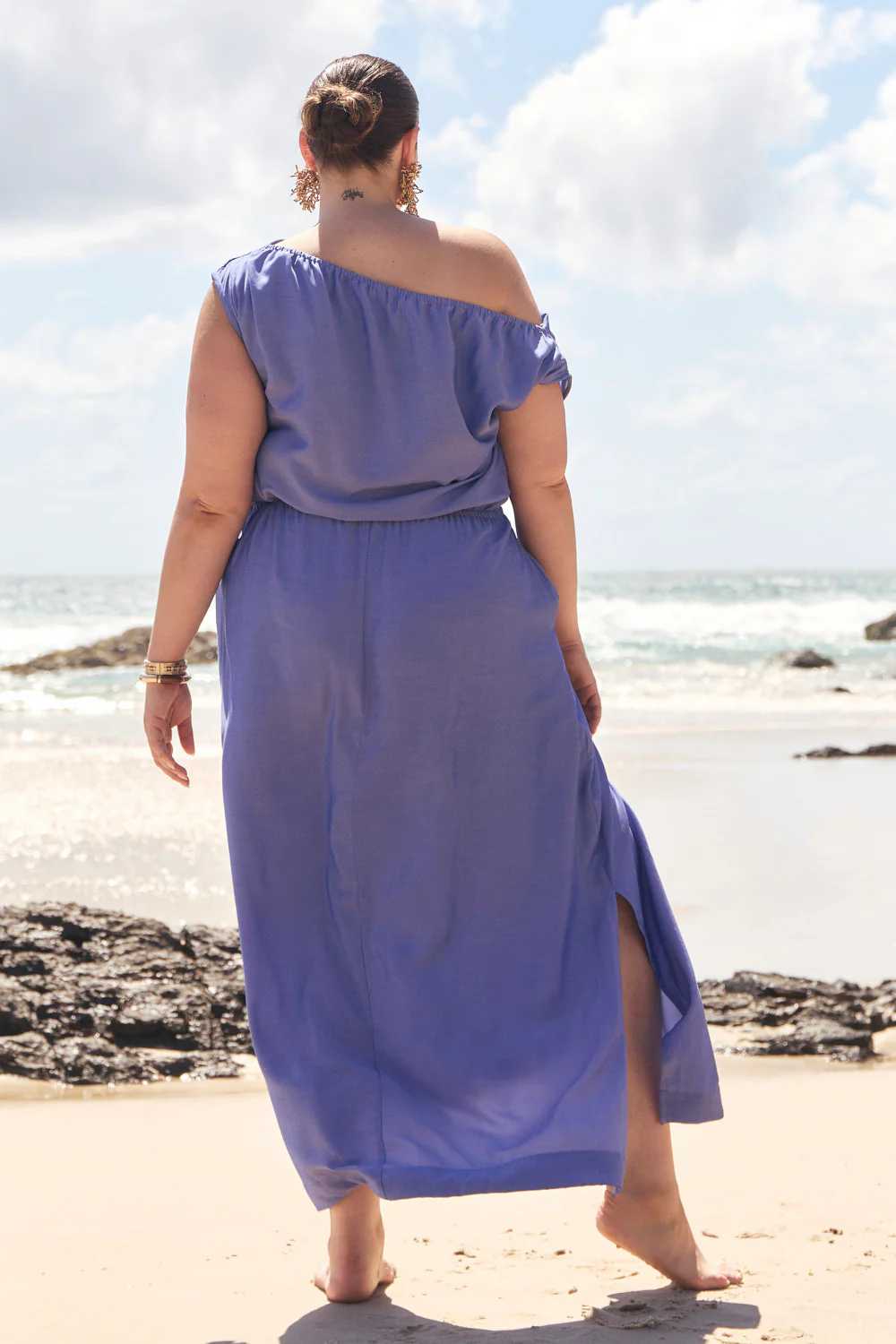 Alice Drop Shoulder Dress in Jacaranda - Image 6