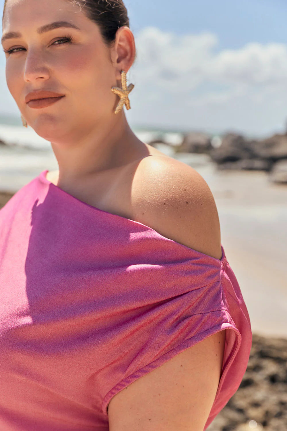 Alice Drop Shoulder Dress in Orchid - Image 2