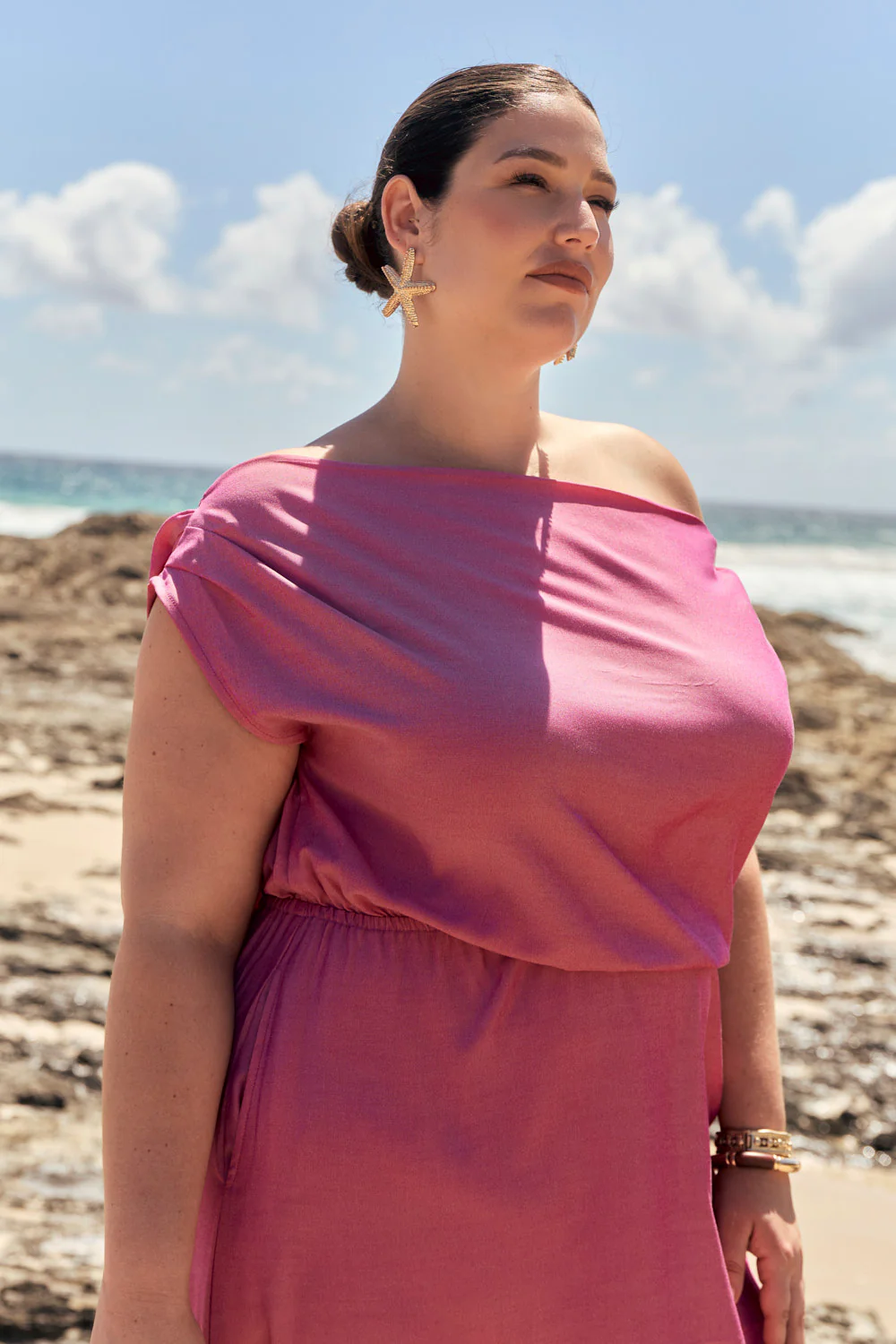 Alice Drop Shoulder Dress in Orchid - Image 4