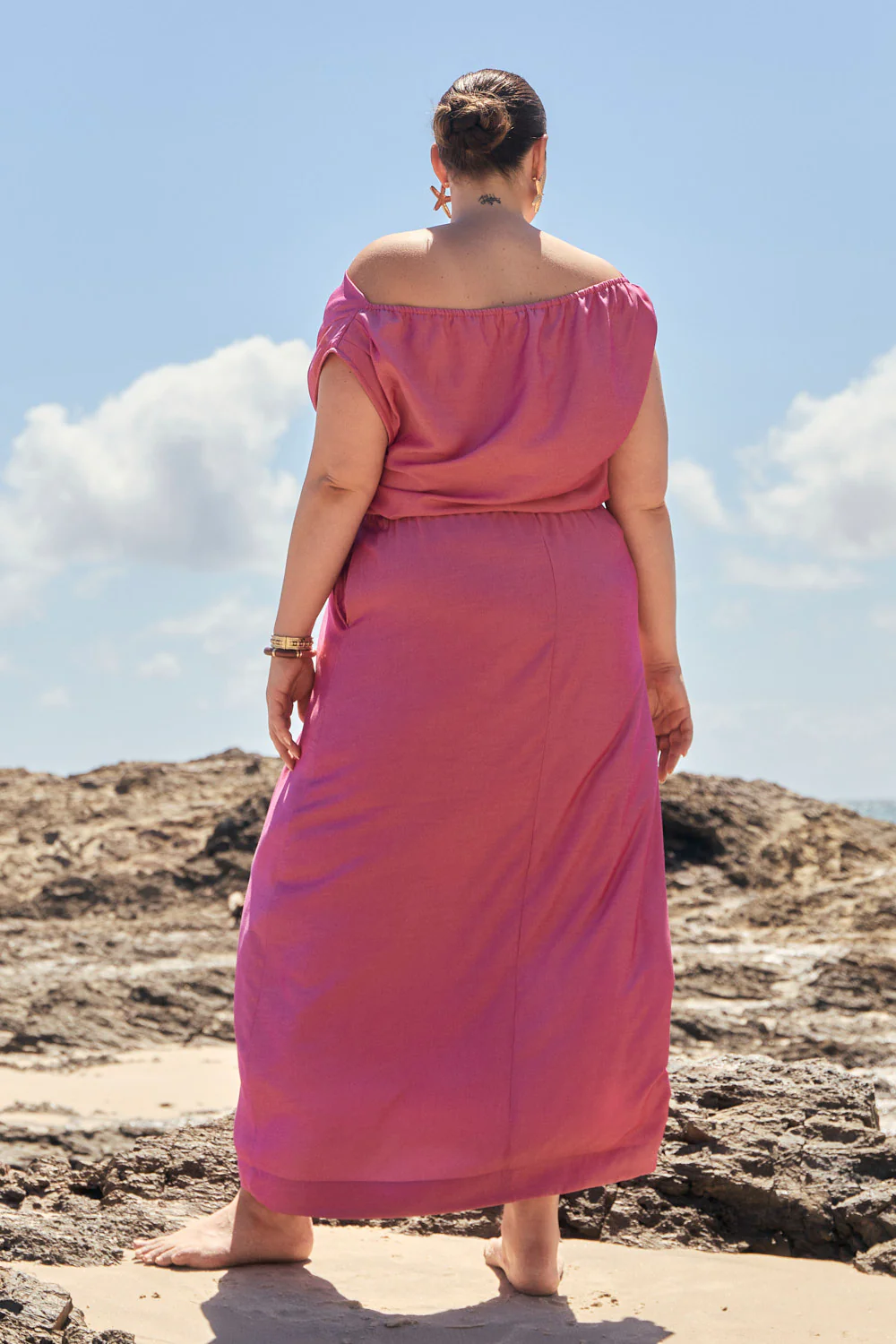 Alice Drop Shoulder Dress in Orchid - Image 5