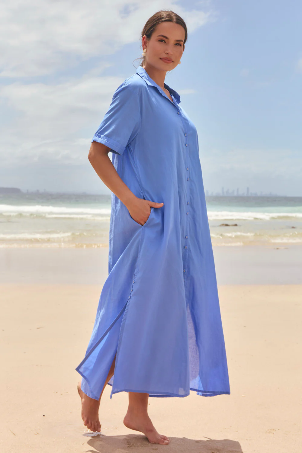 Amani Collared Dress in Regatta - Image 6