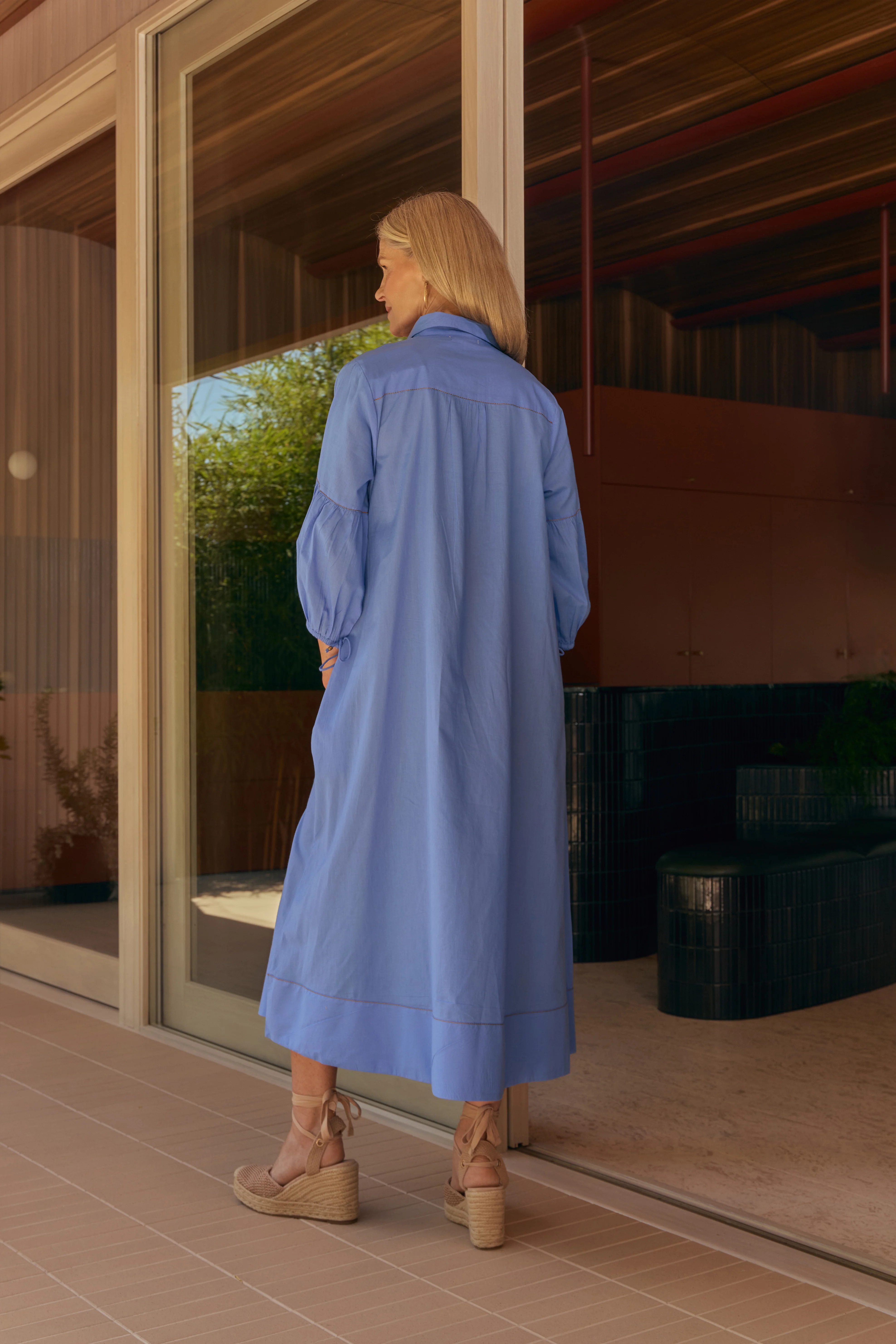 Anya Collared Smock Dress in Seabreak - Image 6