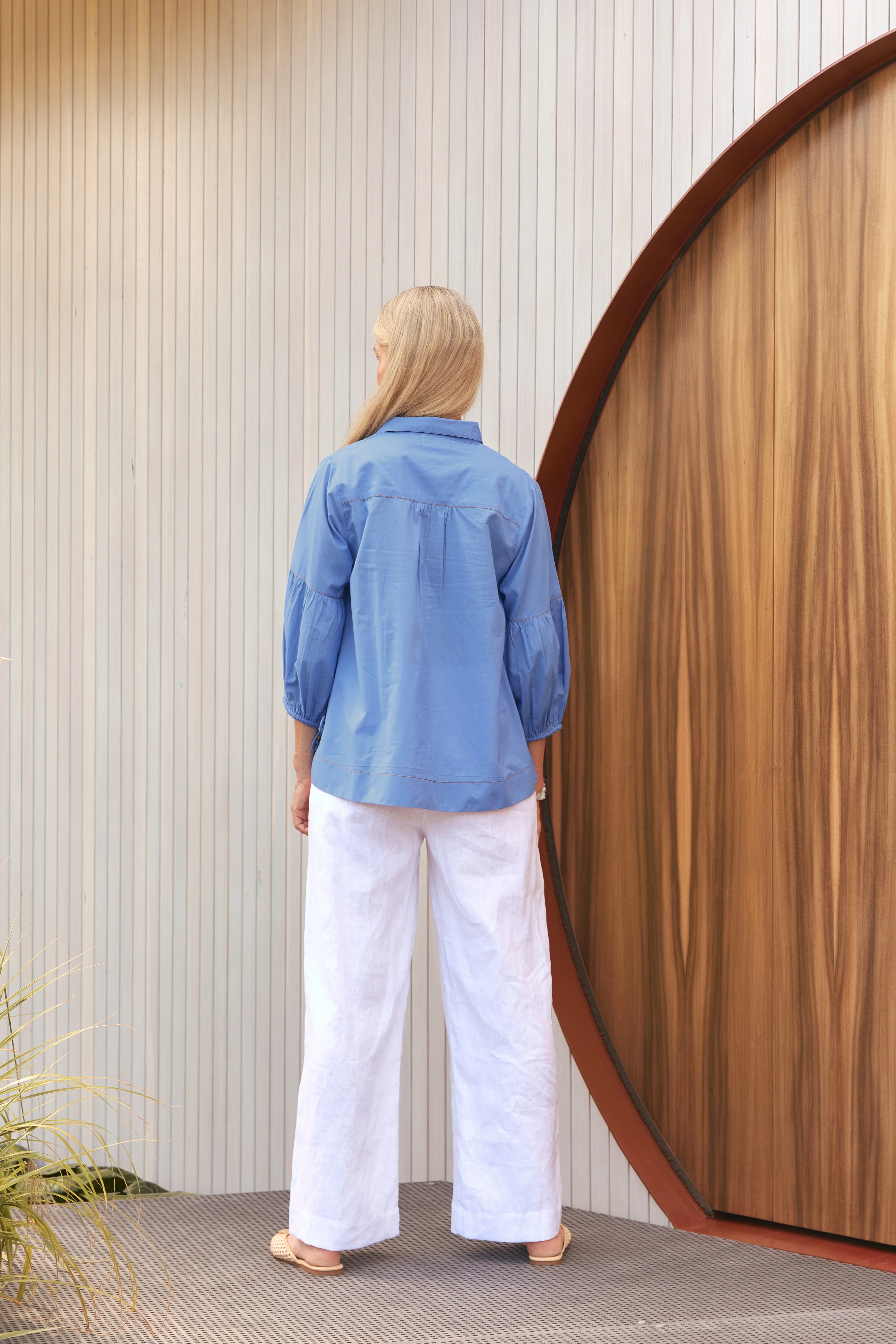Anya Smock Blouse in Seabreak - Image 5