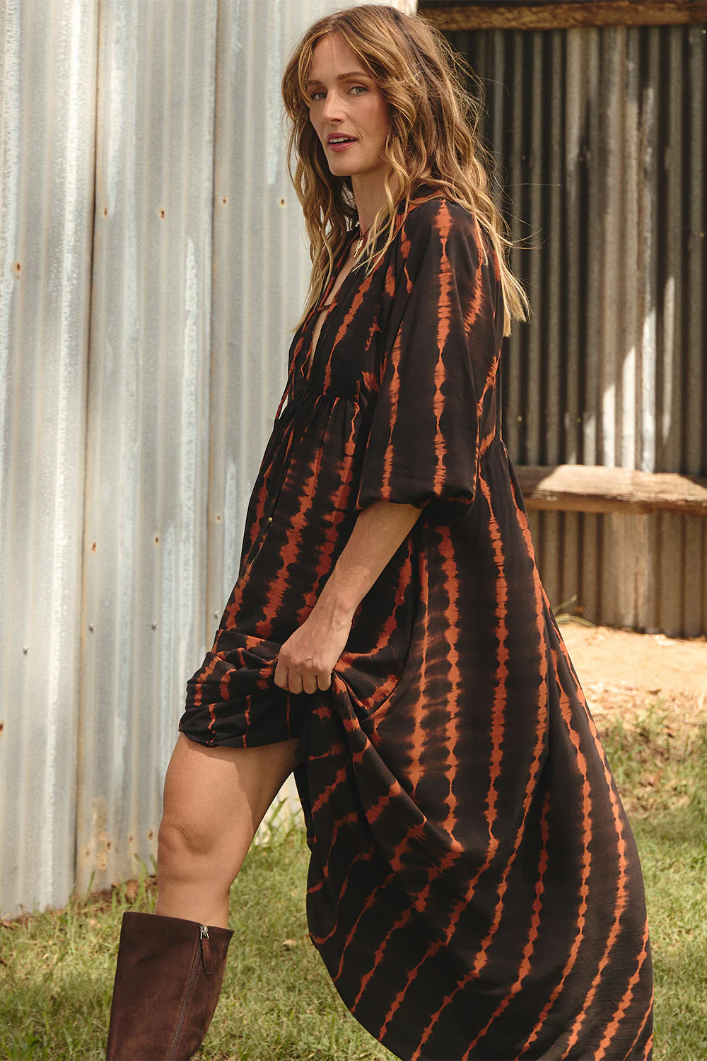 Cairo Boho Dress in Ember Nights - Image 3
