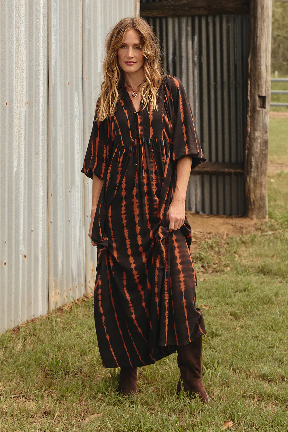 Cairo Boho Dress in Ember Nights - Image 4