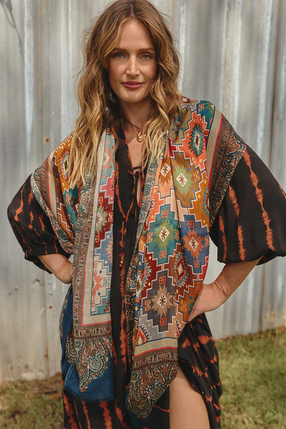 Cairo Boho Dress in Ember Nights - Image 5