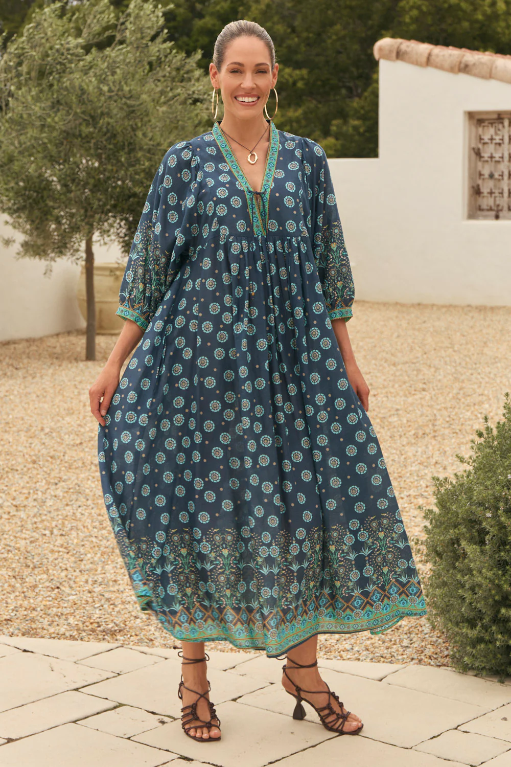 Cairo Boho Dress in Nerolie - Image 3