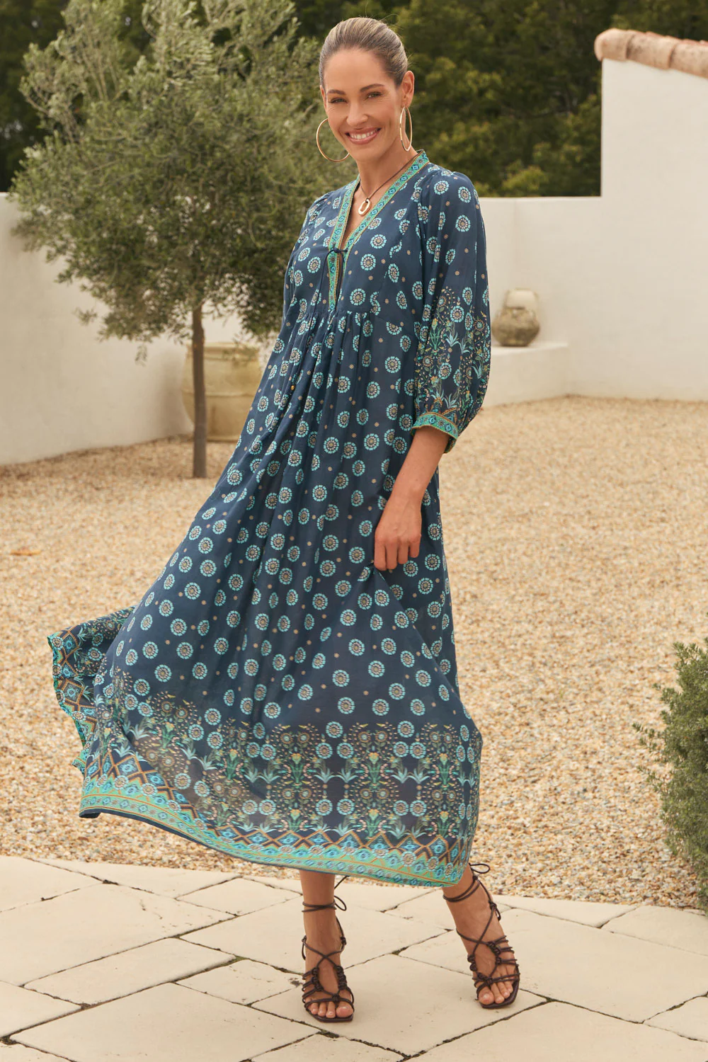 Cairo Boho Dress in Nerolie - Image 6