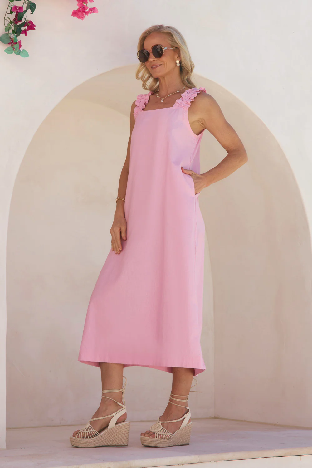 Claire Sun Dress in Peony - Image 6
