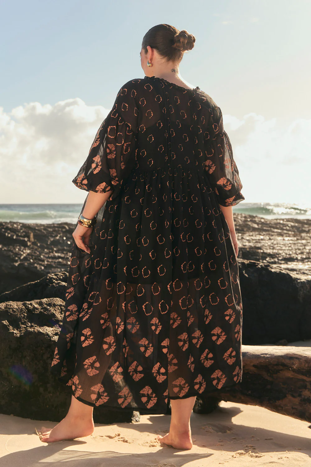 Coco Cotton Silk Dress in Stormflower - Image 8