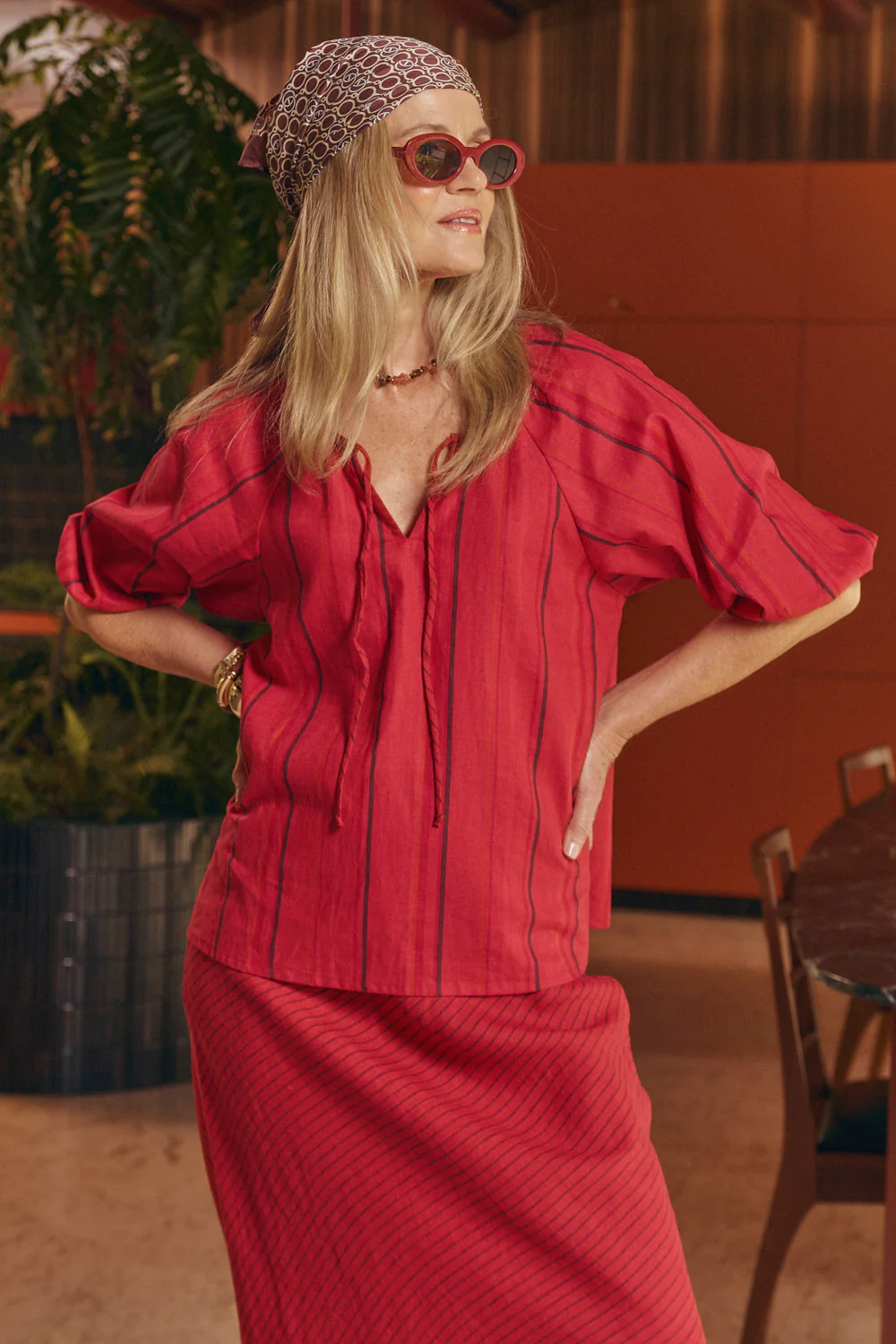 Delilah Swing Blouse in Very Berry - Image 3