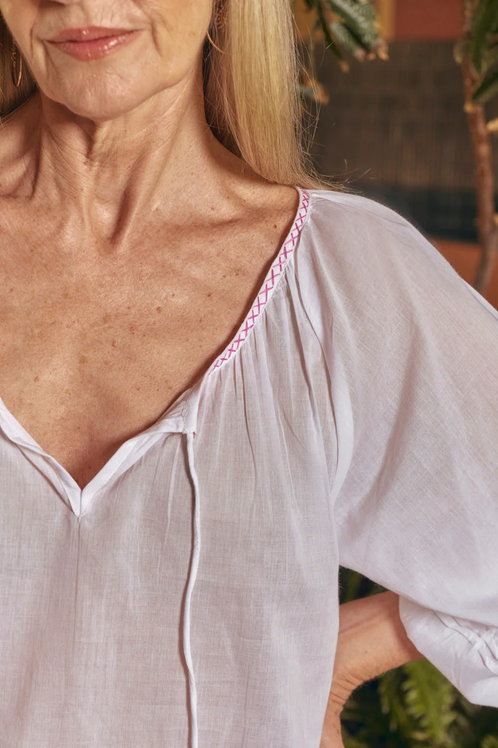 Delilah Tassel Blouse in Saffron - Image 4