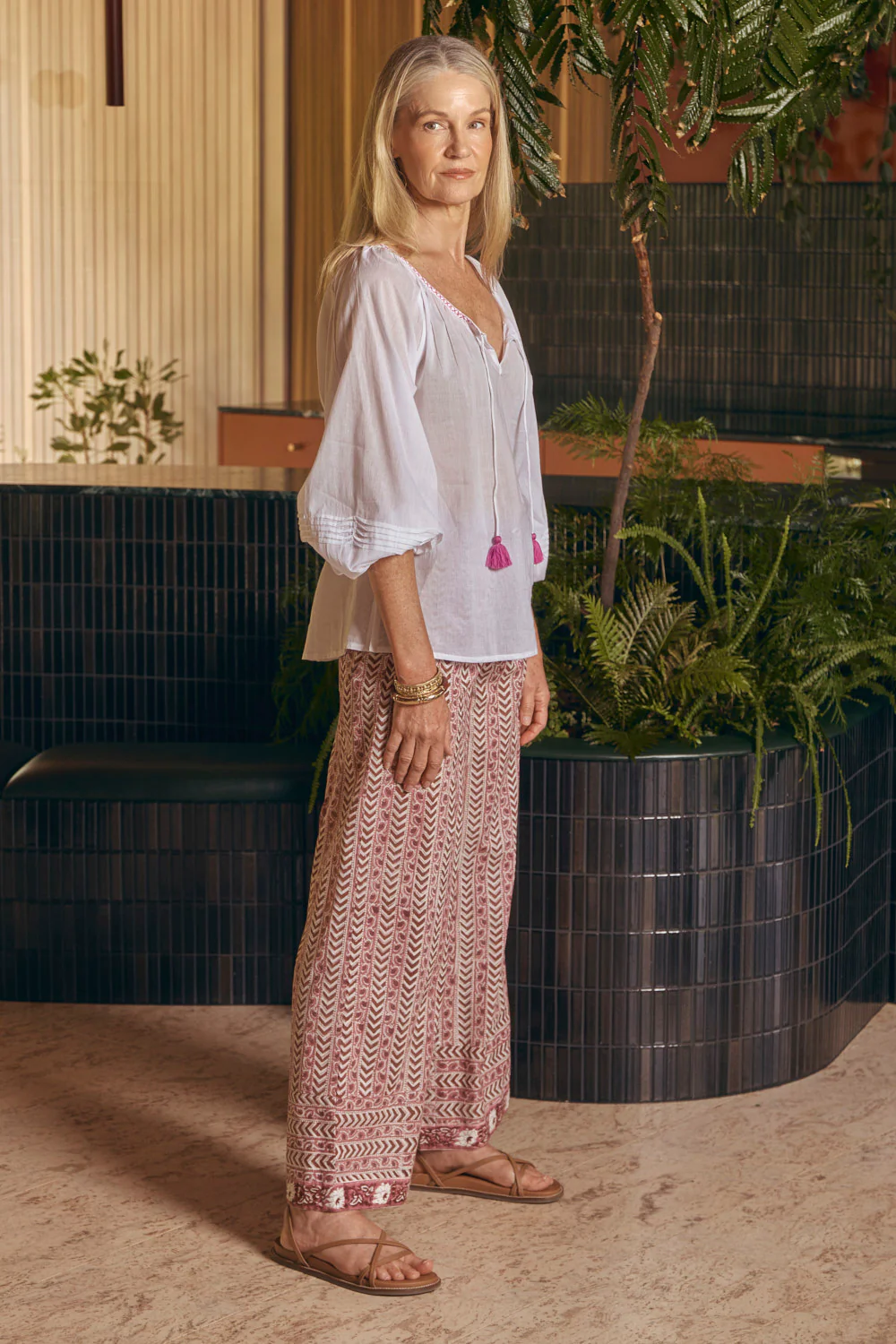 Delilah Tassel Blouse in Saffron - Image 6
