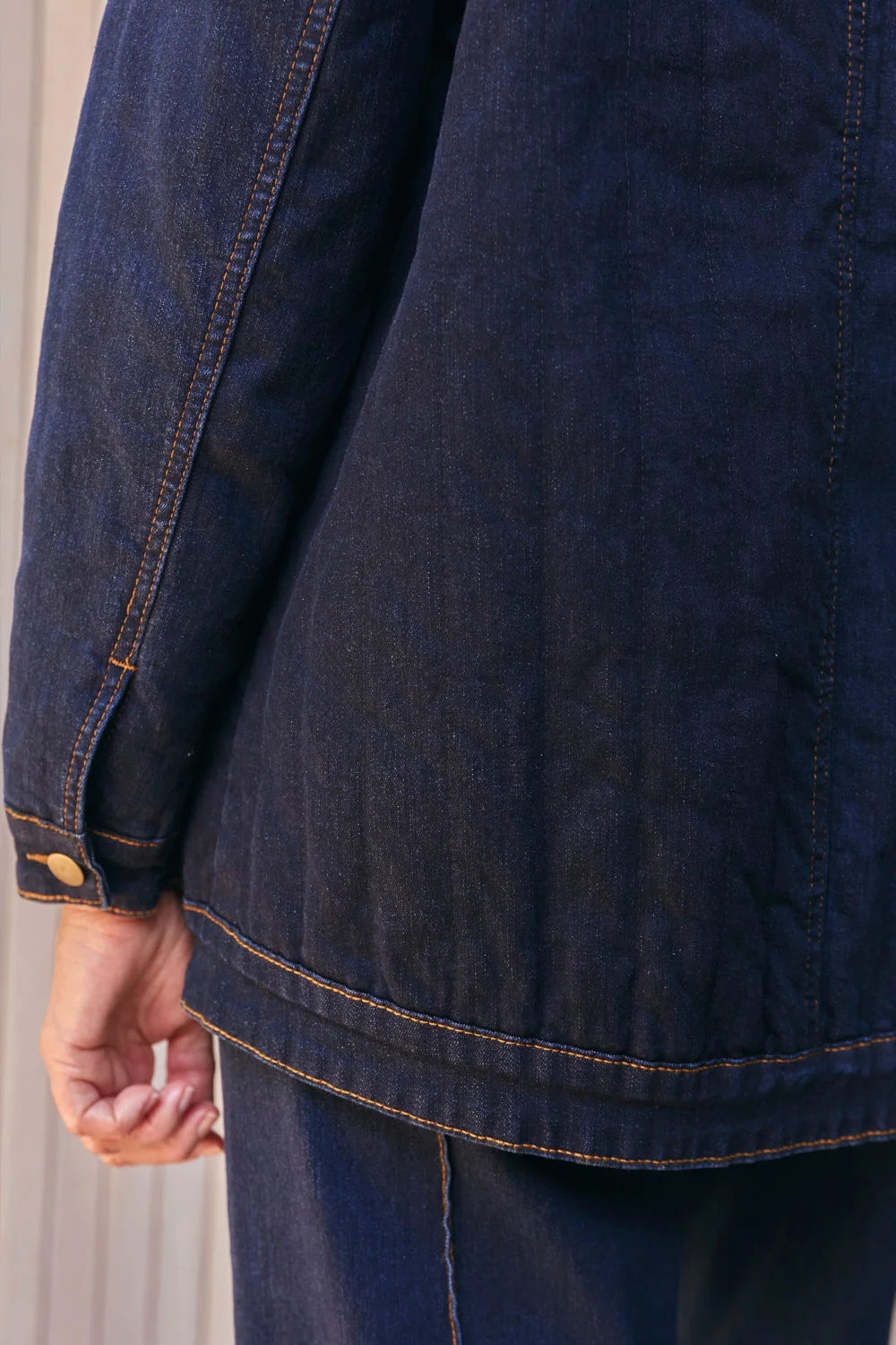 Denim Shacket in Dark Wash - Image 4
