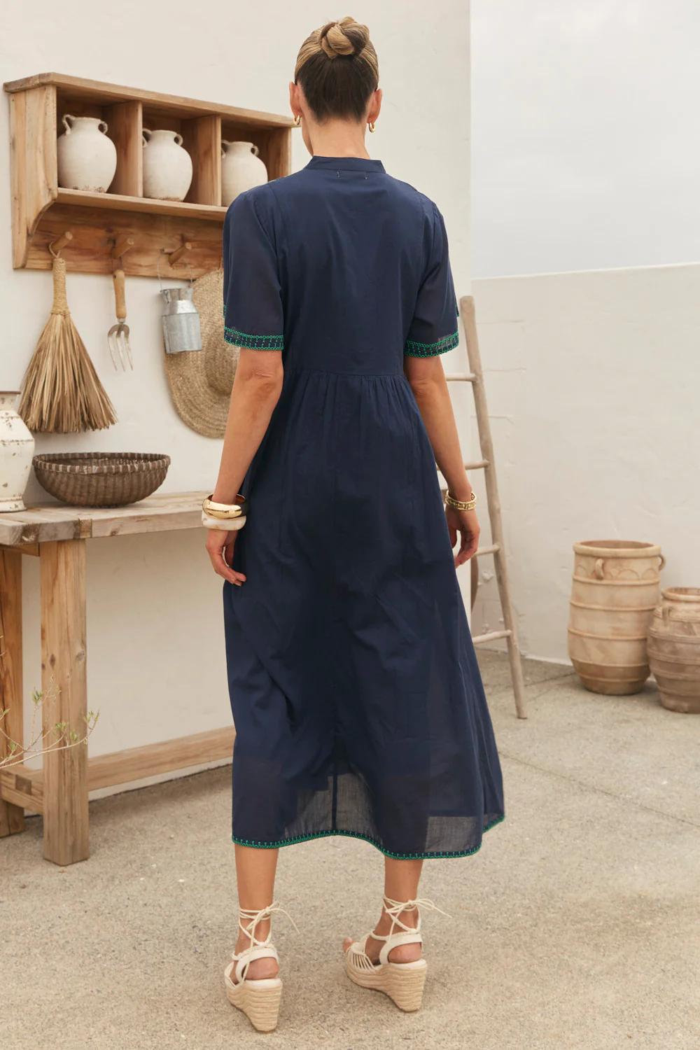 Elodie Flutter Sleeve Smock Dress in Samira - Image 8