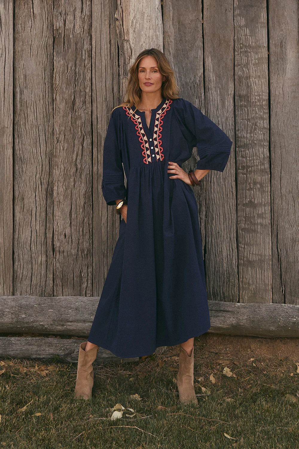 Elodie Smock Dress in Nocturne - Image 3