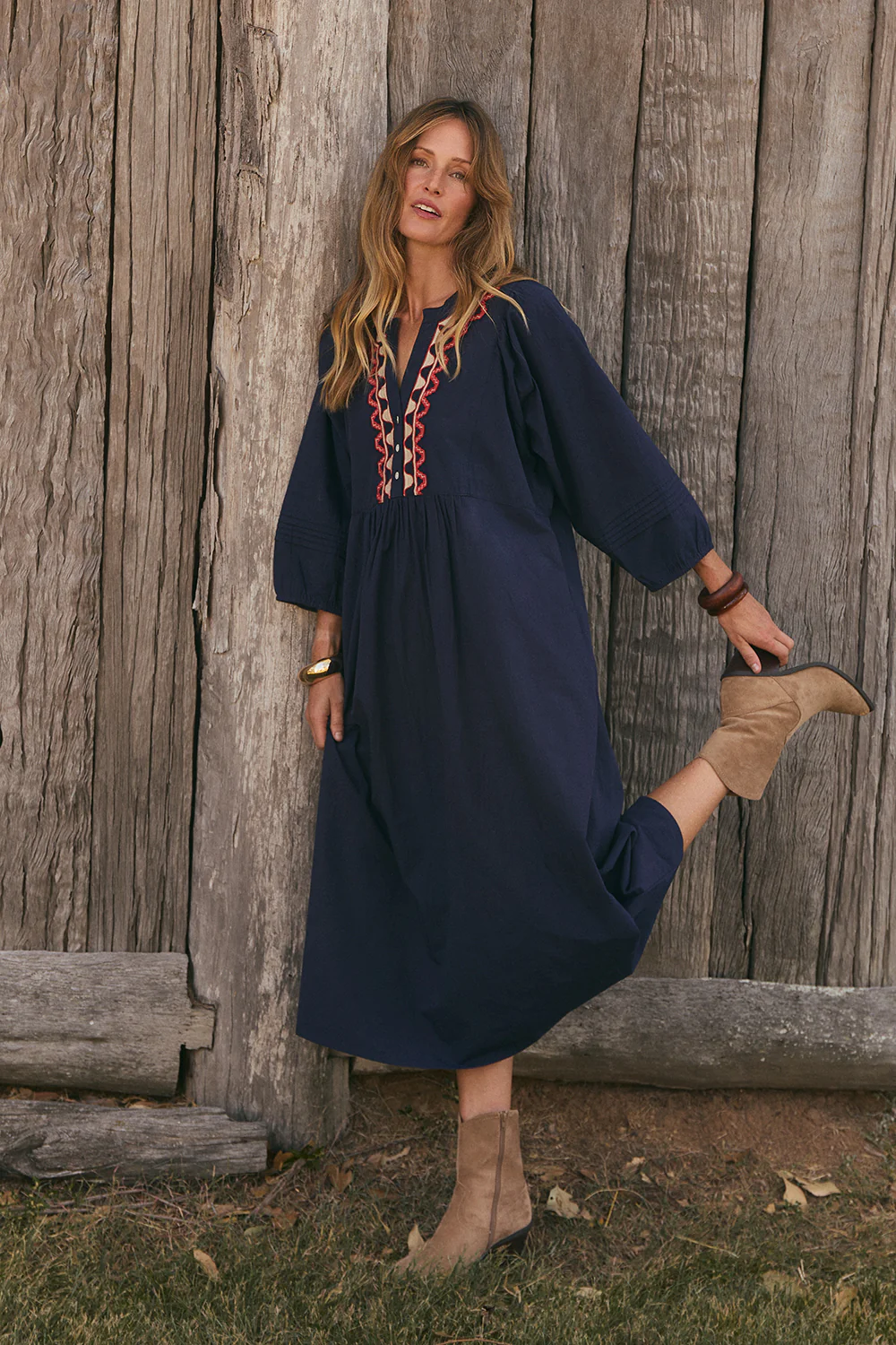 Elodie Smock Dress in Nocturne - Image 4