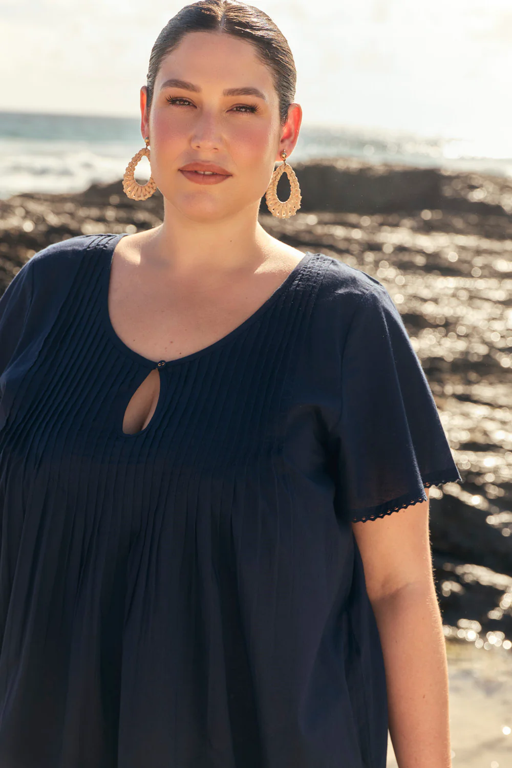 Elsa Pintuck Dress in Tidepool - Image 2
