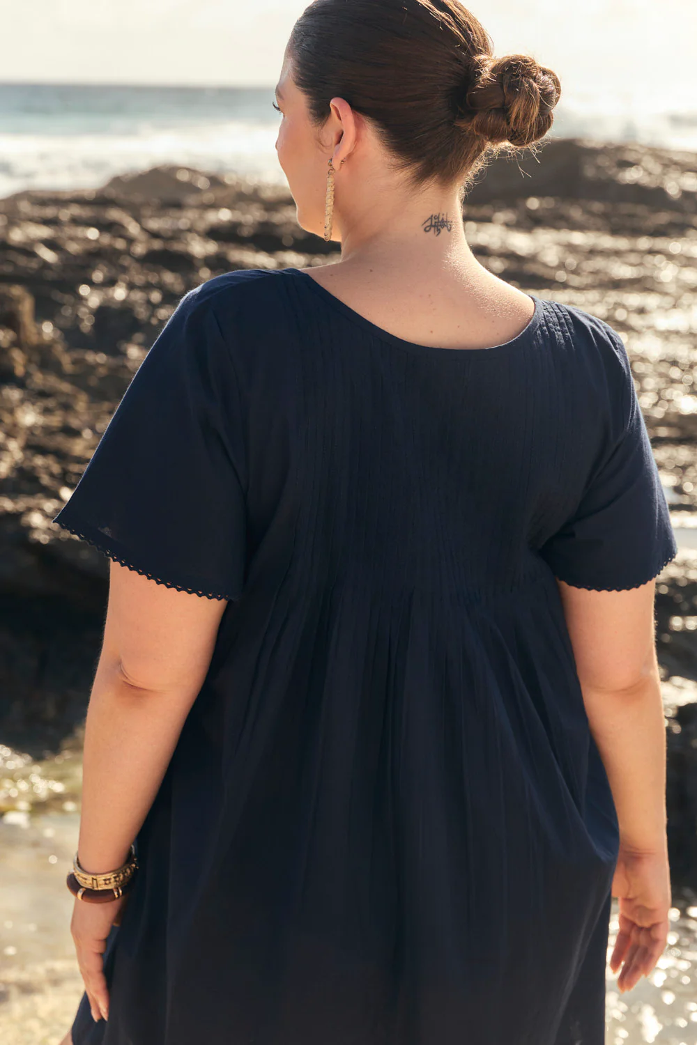 Elsa Pintuck Dress in Tidepool - Image 4