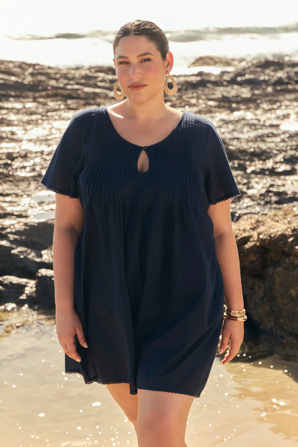 Elsa Pintuck Dress in Tidepool - Image 6