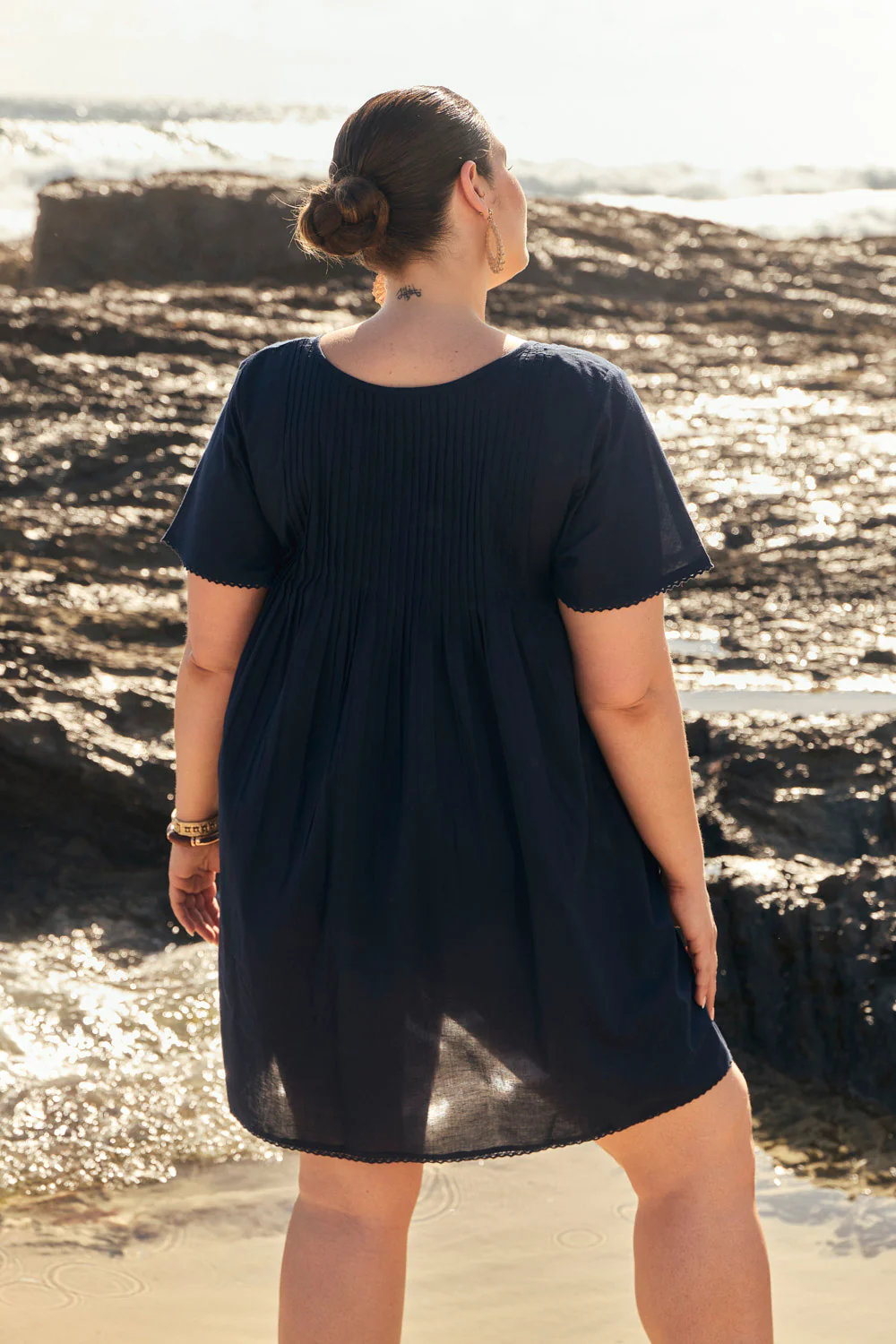 Elsa Pintuck Dress in Tidepool - Image 7