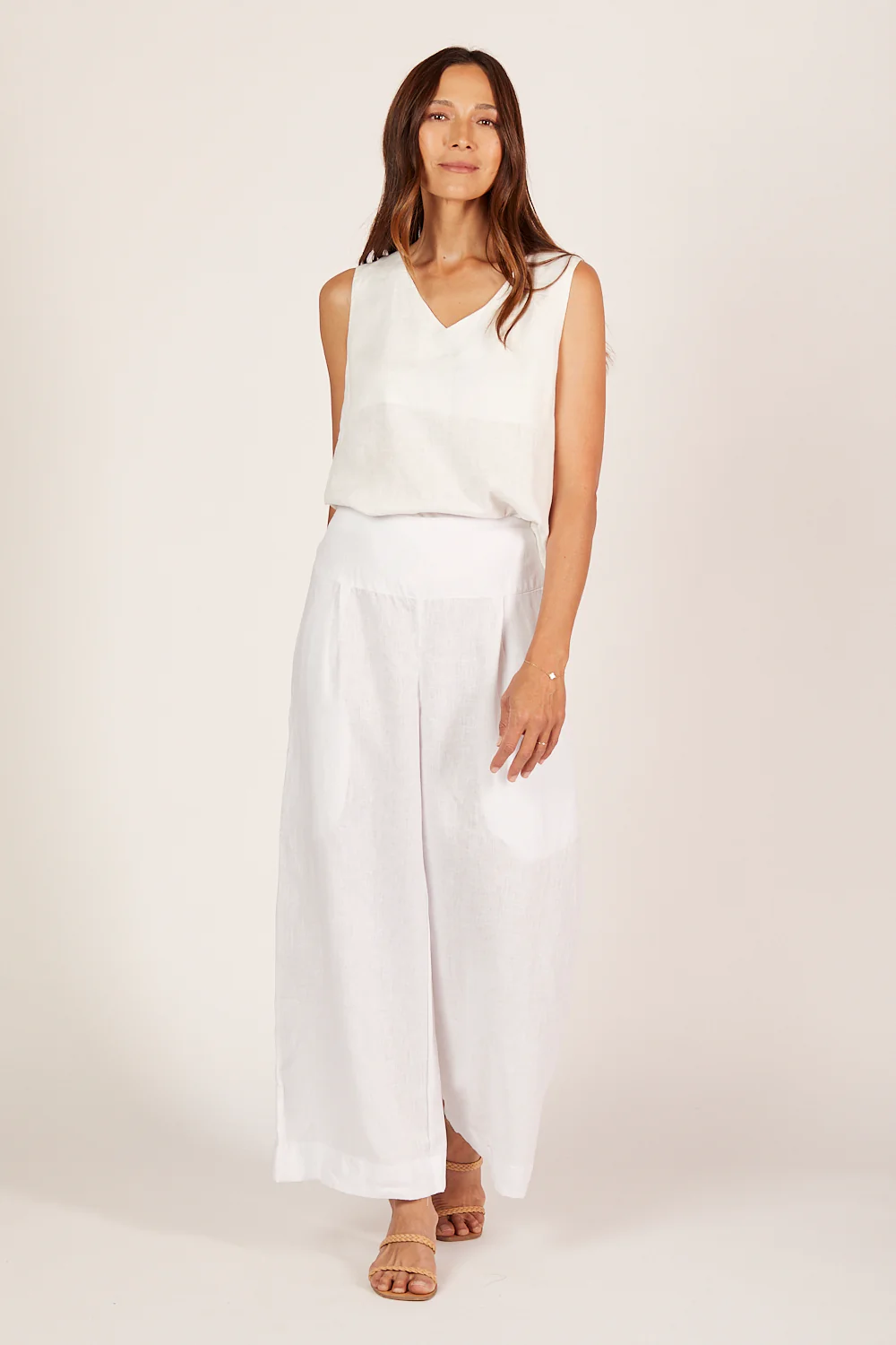Ember Linen Cami in White - Image 5