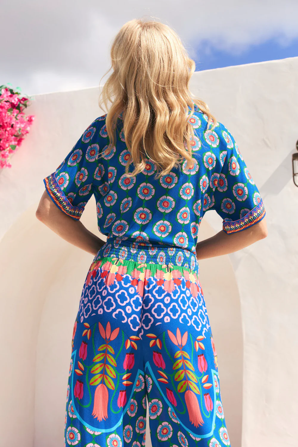 Evie Shirred Waist Pant in Paradiso - Image 7