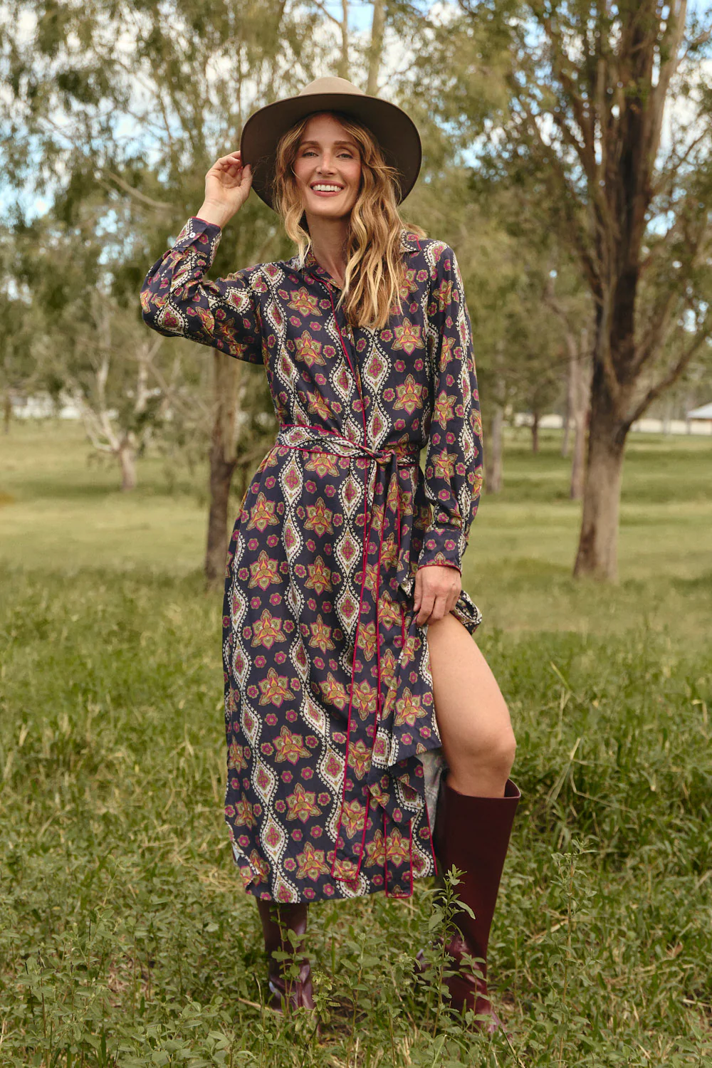 Gracie Shirt Dress in Veloura - Image 6