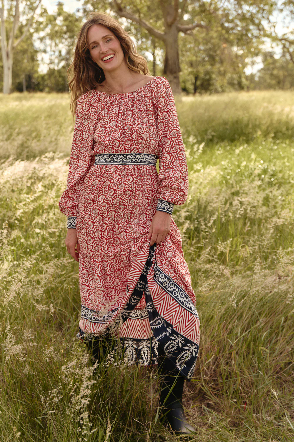 Isla Tiered Dress in Sundar Drift - Image 6