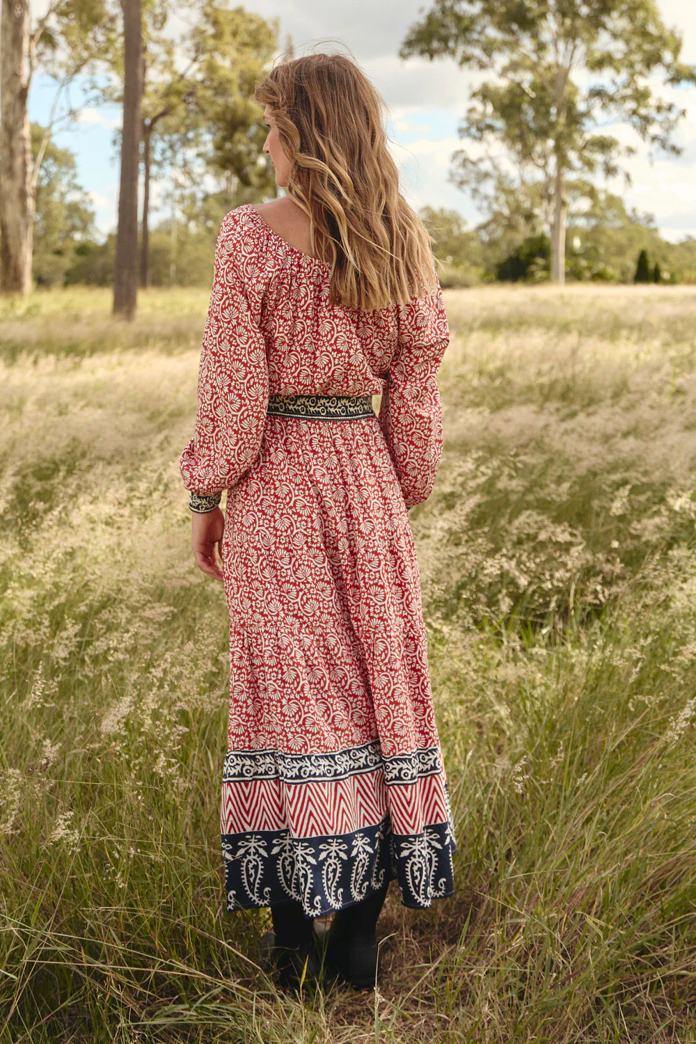 Isla Tiered Dress in Sundar Drift - Image 7