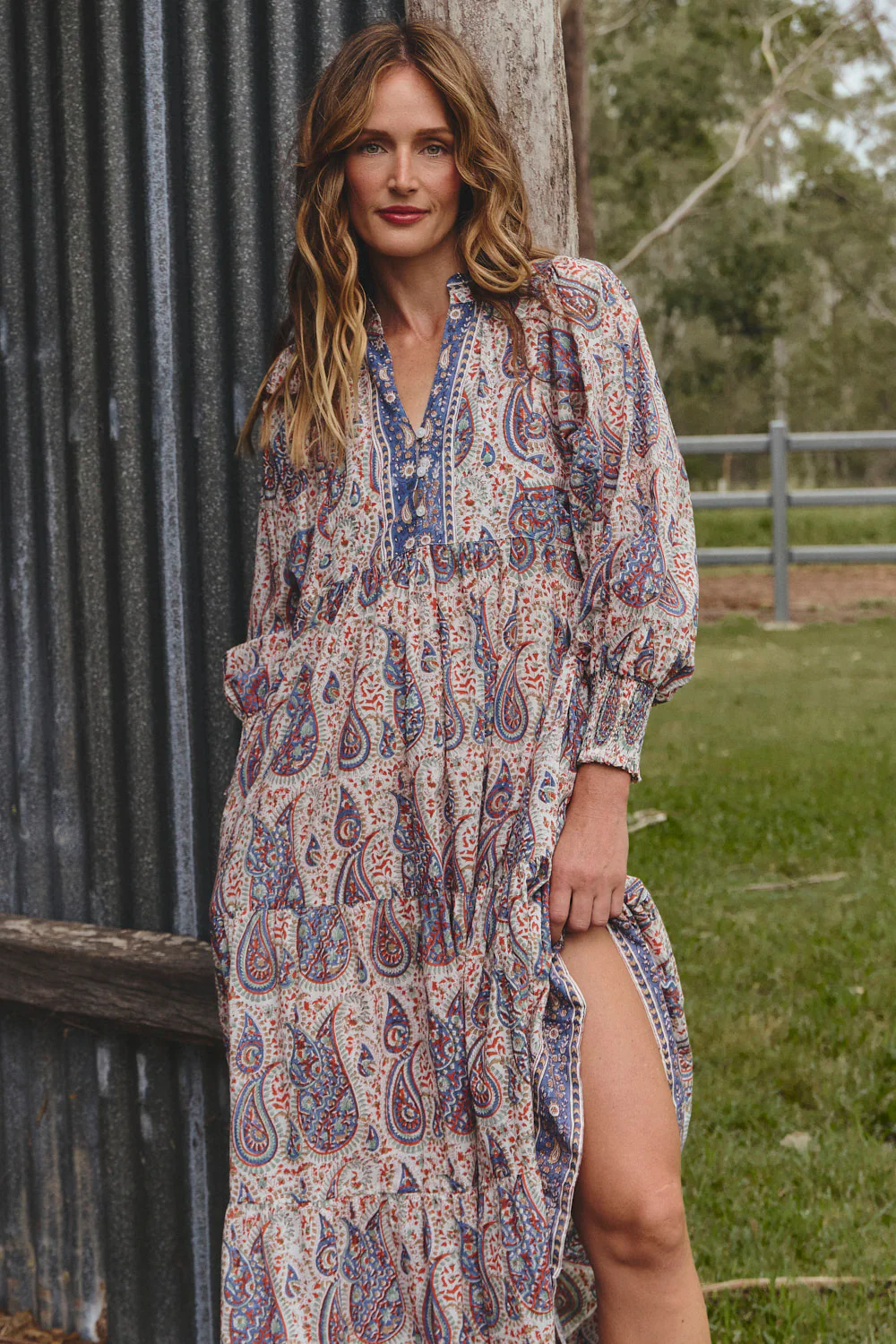 Mirabelle Frill Dress in Kalamkari - Image 5