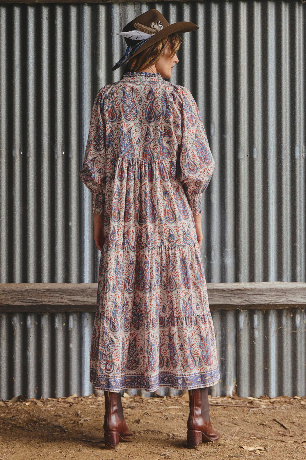 Mirabelle Frill Dress in Kalamkari - Image 9