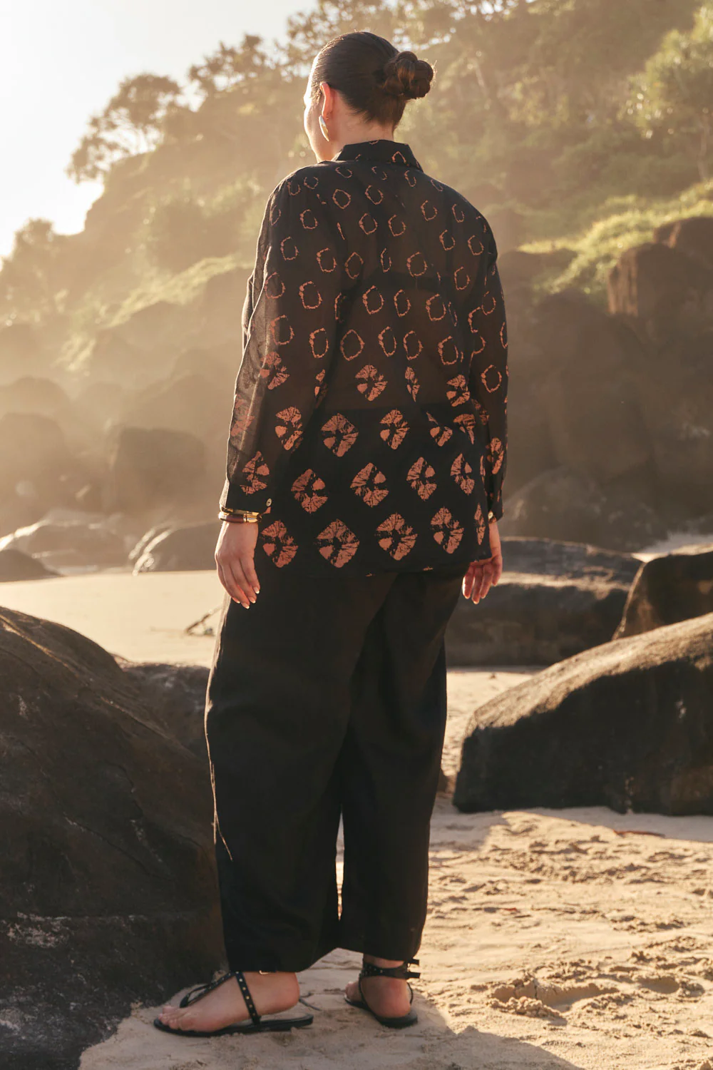 Natalia Cotton Silk Shirt in Stormflower - Image 6