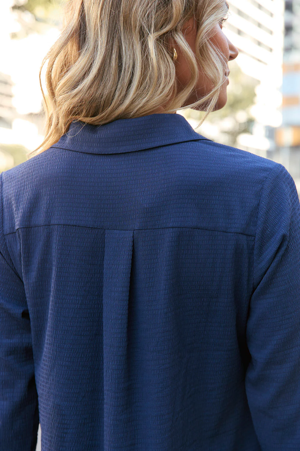 Relaxed Travel Dress in Navy - Image 8