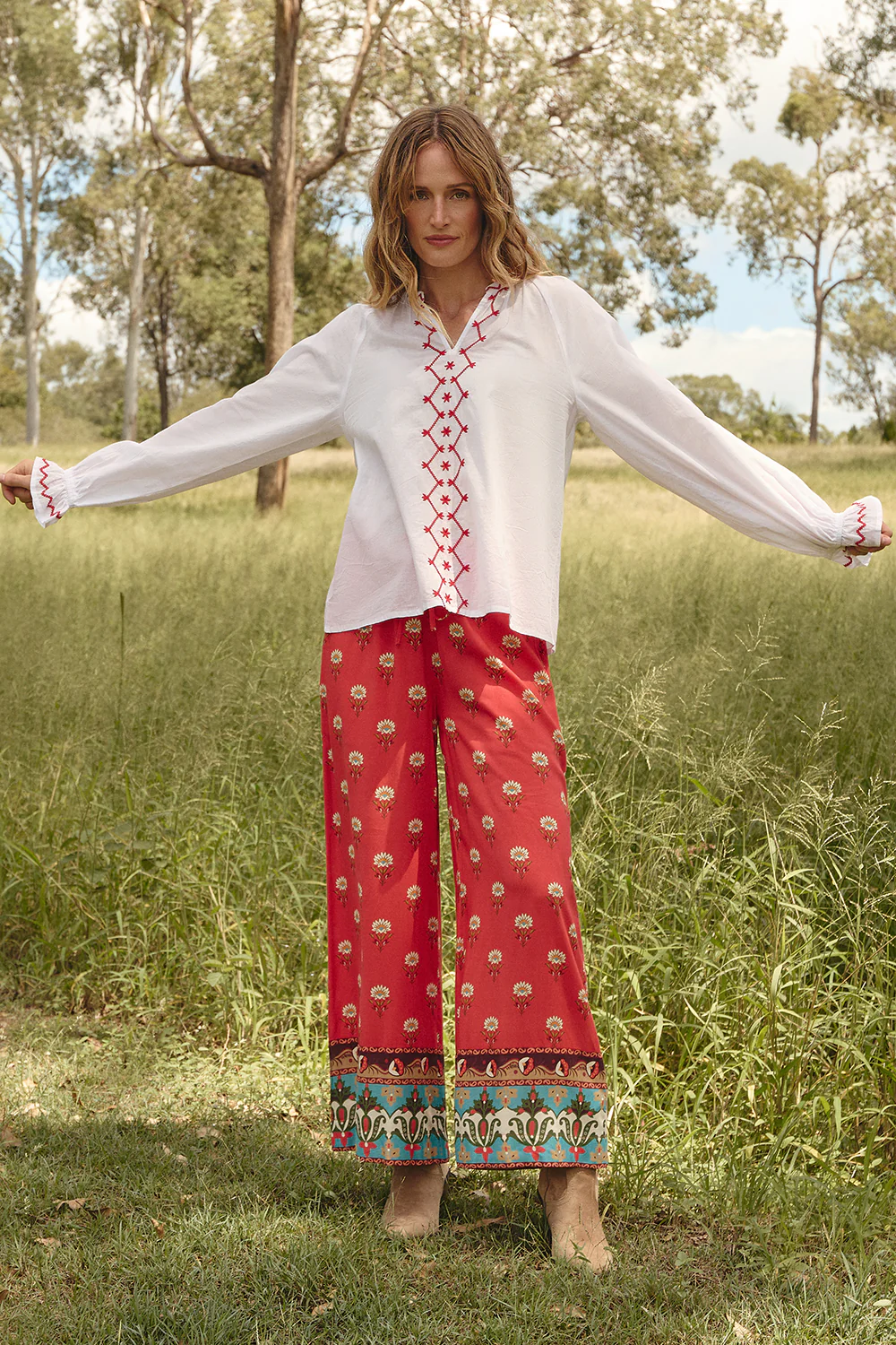 Robin Round Neck Blouse in Palladio - Image 5