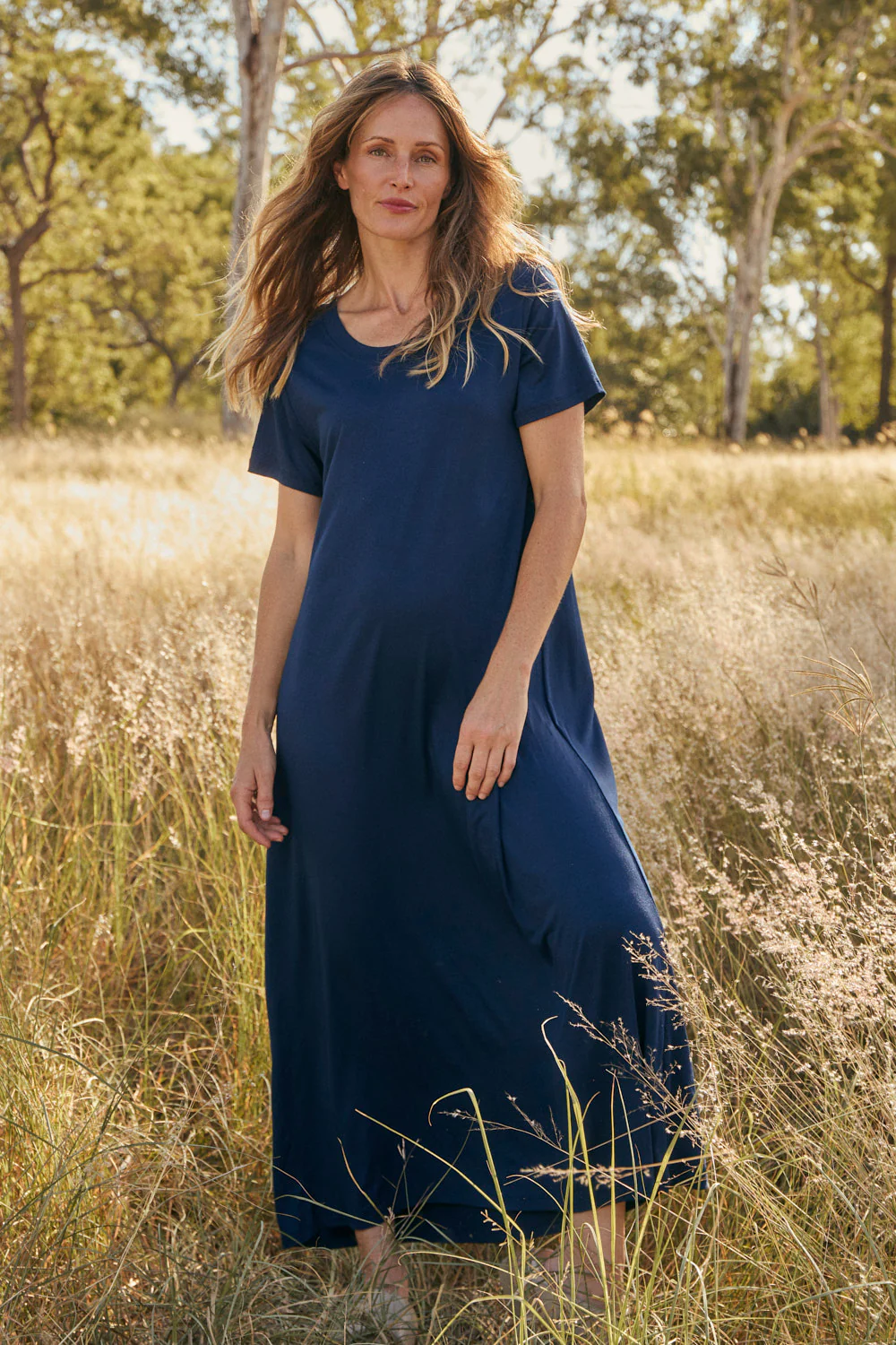 Swing Dress in Navy - Image 3