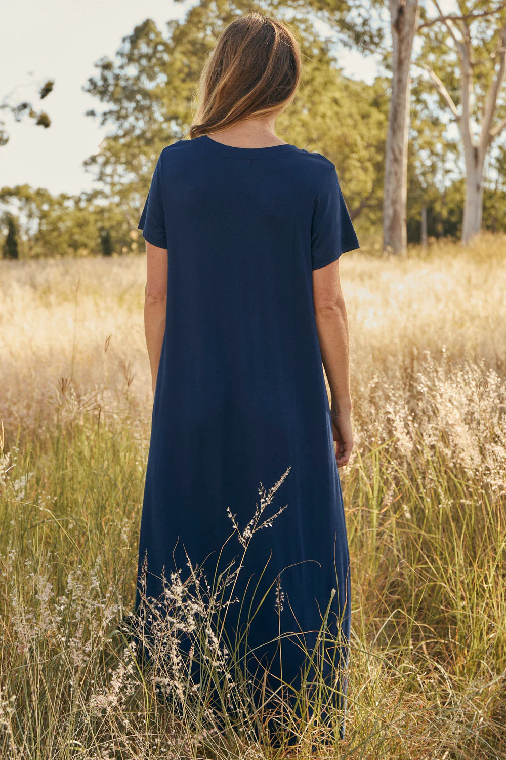 Swing Dress in Navy - Image 4