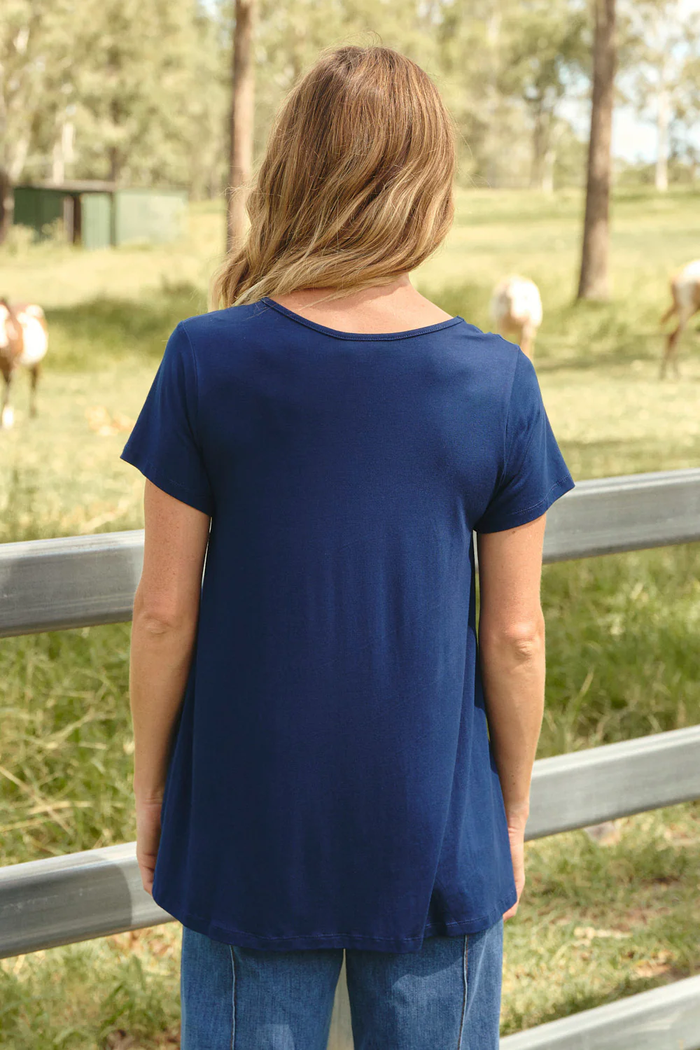 Swing Tee in Navy - Image 4