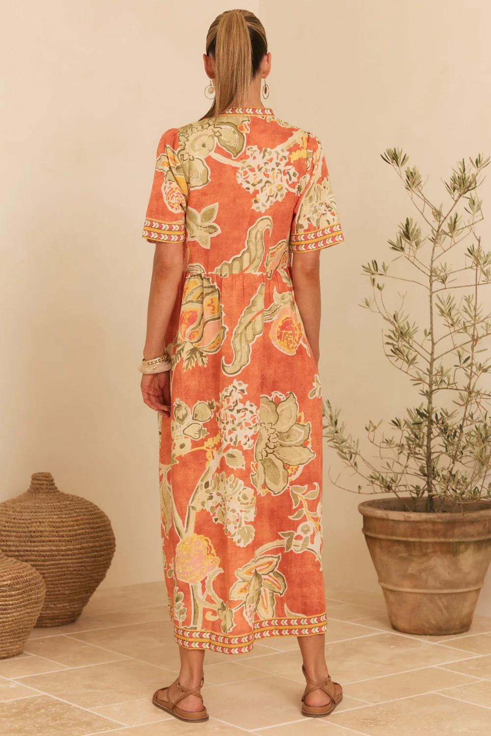 Tanya Short Sleeve Dress in Palampore - Image 5