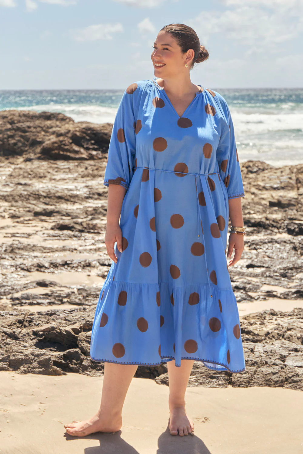 Valentina Tiered Frill Dress in Serendipity - Image 4
